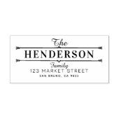 ミニマエレガントリストの家族の名前と差出人住所 ラバースタンプ (インプリント)