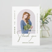 ミニマエレガントリストの年間の写真卒業 サンキューカード (スタンド正面)