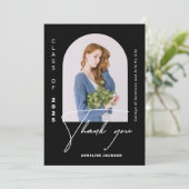 ミニマエレガントリストの年間の写真卒業 サンキューカード (スタンド正面)