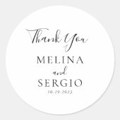 ミニマエレガントリストの書結婚道に感謝 ラウンドシール (正面)