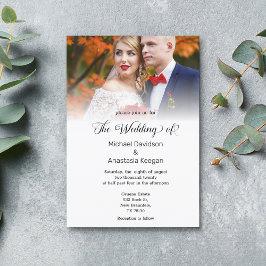 ミニマエレガントリストの書結婚道の写真シック 招待状