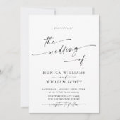 ミニマエレガントリストの書結婚道の写真 招待状 (正面)