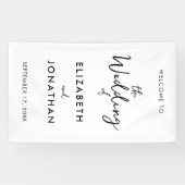 ミニマエレガントリストの書結婚道の歓迎 横断幕 (横)