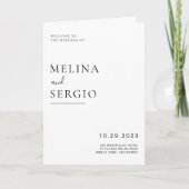 ミニマエレガントリストの書結婚道 プログラム (正面)