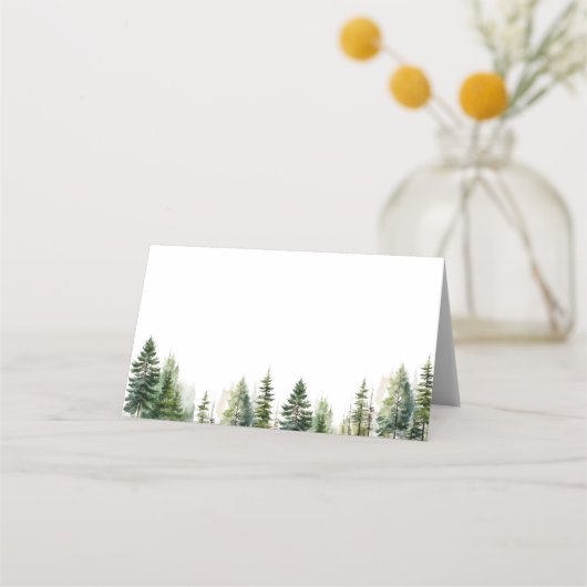 ミニマエレガントリストの木結婚の松 プレイスカード (正面)