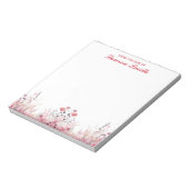 ミニマエレガントリストの机からのフローラ ノートパッド (回転)