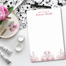 ミニマエレガントリストの机からのフローラ ポストイット