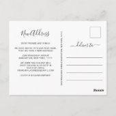 ミニマエレガントリストの松の木の動きの発表 ポストカード (裏面)