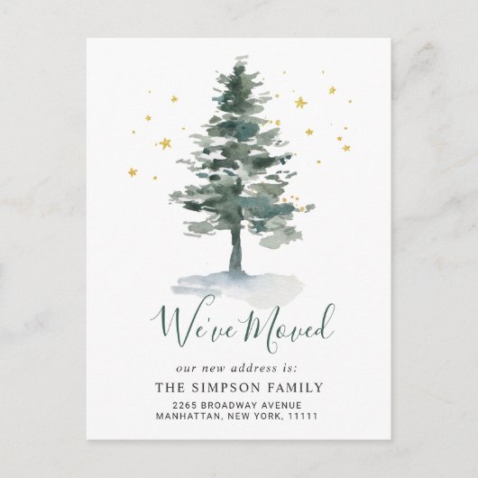 ミニマエレガントリストの松の木の動きの発表 ポストカード (正面)