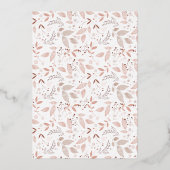 ミニマエレガントリストの水彩聖なる夜の非写真 箔シーズンカード (裏面)