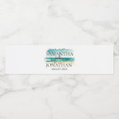 ミニマエレガントリストの水彩船クルーズ結婚ーズ ペットボトルラベル (シングルラベル)