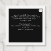 ミニマエレガントリストの白黒の製品ラベル フェイバータグ (裏面)