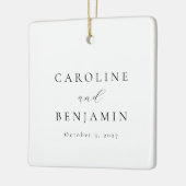 ミニマエレガントリストの白黒書結婚道 セラミックオーナメント (左)