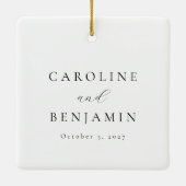 ミニマエレガントリストの白黒書結婚道 セラミックオーナメント (裏面)