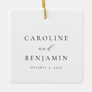 ミニマエレガントリストの白黒書結婚道 セラミックオーナメント