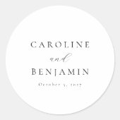ミニマエレガントリストの白黒書結婚道 ラウンドシール (正面)