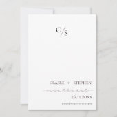 ミニマエレガントリストの白黒結婚の セーブザデート (正面)