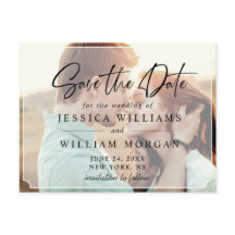 ミニマエレガントリストの結婚式の日付を保存PHOTO