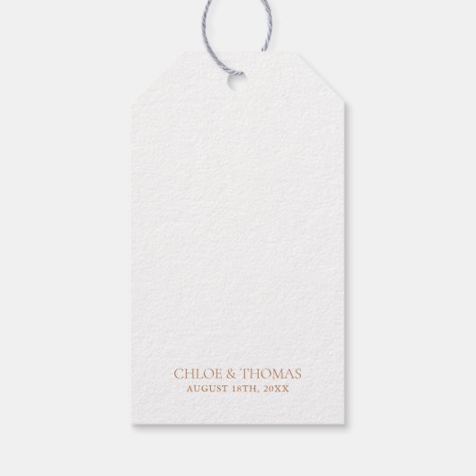 ミニマエレガントリストの結婚書道ラベル ギフトタグ (裏面)