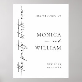 ミニマエレガントリストの結婚歓迎の書道 ポスター