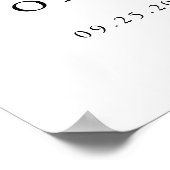 ミニマエレガントリストの結婚歓迎の書道 ポスター (角)