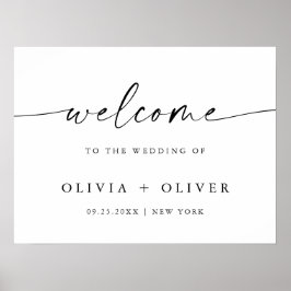 ミニマエレガントリストの結婚歓迎の書道 ポスター