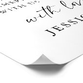 ミニマエレガントリストの結婚歓迎の書道 ポスター (角)