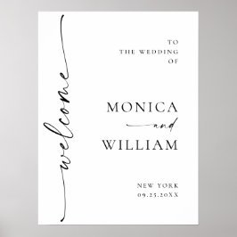ミニマエレガントリストの結婚歓迎の書道 ポスター