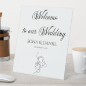 ミニマエレガントリストの結婚歓迎 台座サイン (インサイチュ)