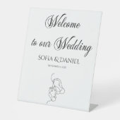 ミニマエレガントリストの結婚歓迎 台座サイン (正面)