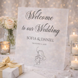 ミニマエレガントリストの結婚歓迎 台座サイン