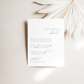 ミニマエレガントリストの結婚詳細エンクロージャカード エンクロージャーカード