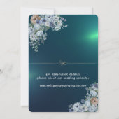 ミニマエレガントリストの緑のフローラ金ゴールド日付の保存 セーブザデート (裏面)