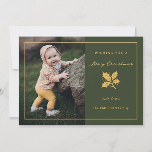 ミニマエレガントリストの緑/金ゴールド写真 シーズンカード (正面)