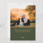 ミニマエレガントリストの緑/金ゴールド写真 シーズンカード (裏面)