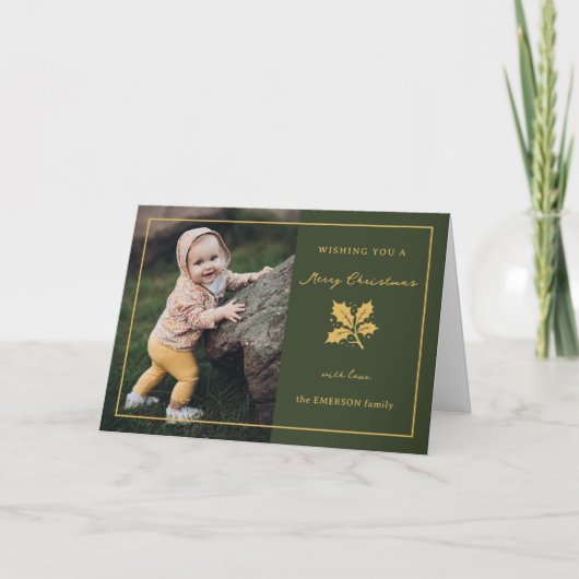ミニマエレガントリストの緑/金ゴールド写真 シーズンカード (正面)