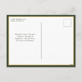 ミニマエレガントリストの緑/金ゴールド写真 シーズンポストカード (裏面)