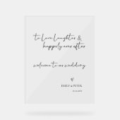 ミニマエレガントリストの脚本が私たち結婚の アクリルサイン (正面)