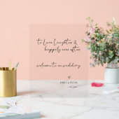 ミニマエレガントリストの脚本が私たち結婚の アクリルサイン (ウェディング)