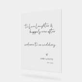 ミニマエレガントリストの脚本が私たち結婚の アクリルサイン (傾斜)