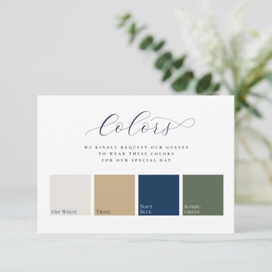 ミニマエレガントリストの色の装結婚置 エンクロージャーカード (スタンド正面)