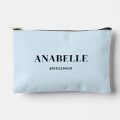 ミニマエレガントリストの花嫁ギフト |ソフトブルー アクセサリーポーチ (正面)