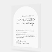 ミニマエレガントリストの詰め結婚ていない式 アクリルサイン (傾斜)