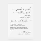 ミニマエレガントリストの詰め結婚ていない式 アクリルサイン (正面)