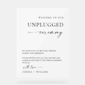 ミニマエレガントリストの詰め結婚ていない式 アクリルサイン (正面)