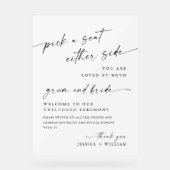 ミニマエレガントリストの詰め結婚ていない式 アクリルサイン (正面)