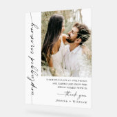 ミニマエレガントリストの詰め結婚ていない式 アクリルサイン (傾斜)