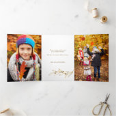 ミニマエレガントリストの金ゴールドラ描イ葉ンの2-Photo 三つ折りカード (内部)