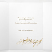 ミニマエレガントリストの金ゴールドラ描イ葉ンの2-Photo 三つ折りカード (内部中)