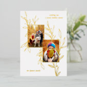 ミニマエレガントリストの金ゴールドラ描イ葉ンの2-Photo 箔シーズンカード (立ち正面)